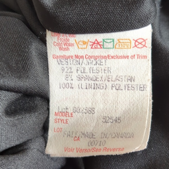 Joseph Ribkoff Shimmery Red Black Sequin Jacket - Picture 13 of 13